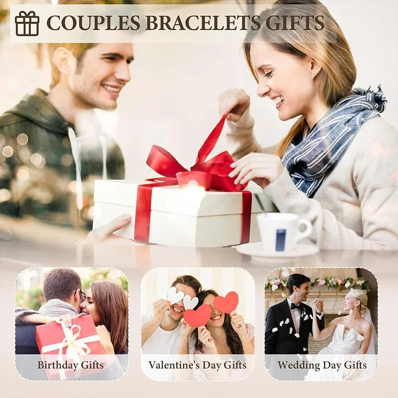 Puzzle Heart Matching Bracelets – Stainless Steel Couple Set, Promise Gift