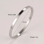 Stainless Steel Crystal Cuff Bangle