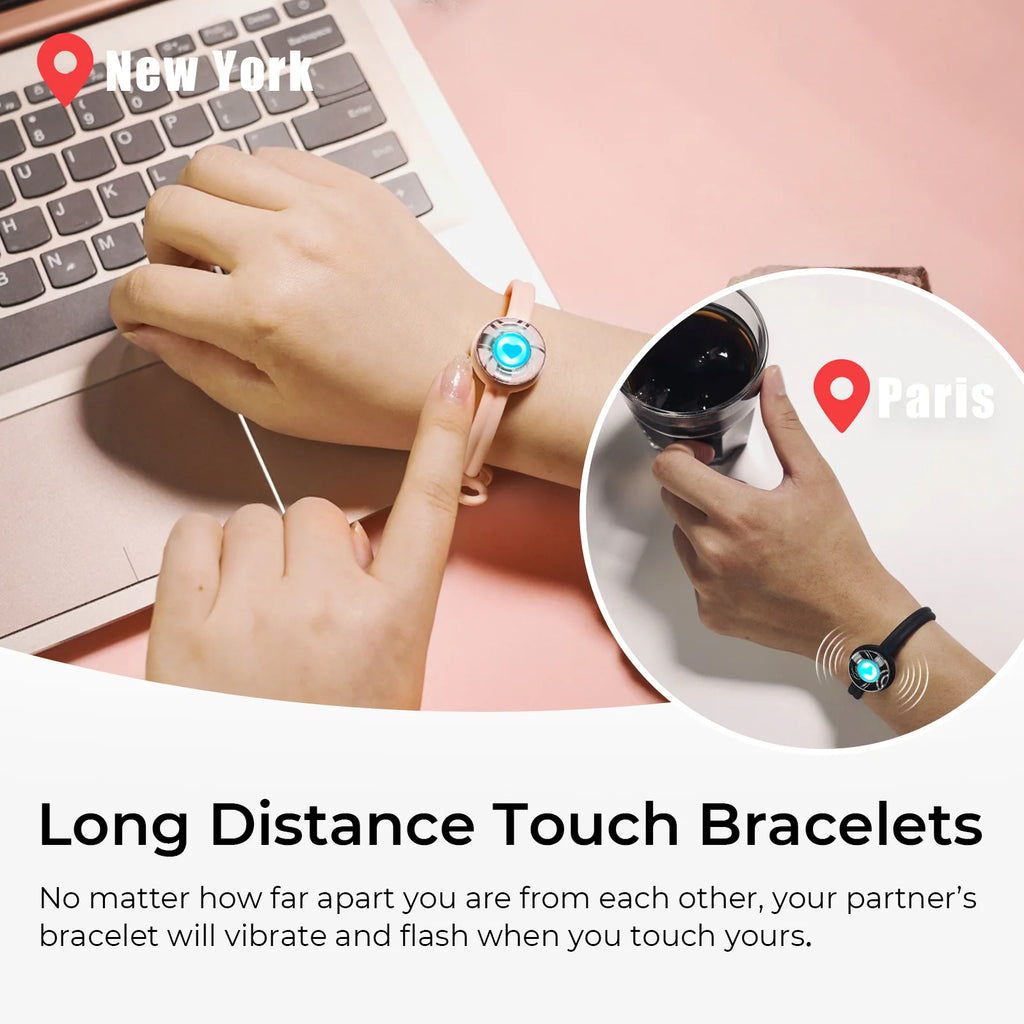 TOTWOO Smart Love Bracelets – Long Distance Touch & Vibration